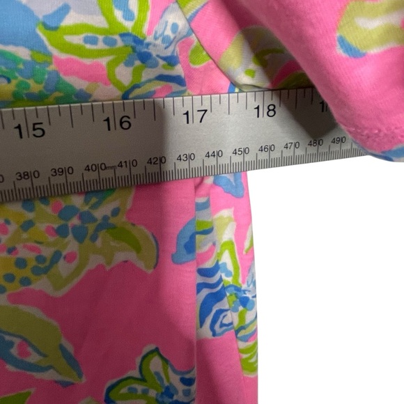 Lilly Pulitzer Declan Mini T-shirt Dress M Pink Blue Floral Short Sleeve preppy - Picture 4 of 8